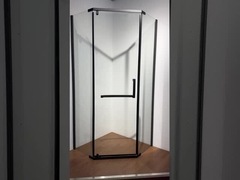 Geraffineerd glazen hoek kwadraat douche ruimte Zwart ISO9001