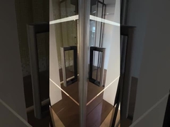 5/6 mm zwart blok glas vierkant douche behuizing met aluminium zwart frame