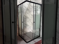 Aanpasbare vierkante douchebehuizingen met bevroren drukglas voor moderne