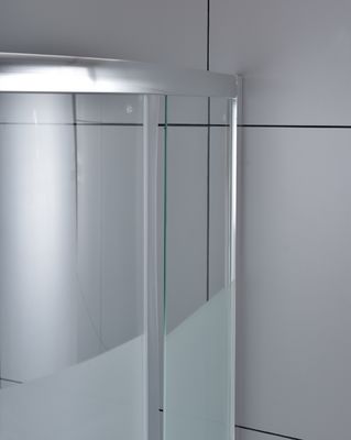 Chrome-van de de Ingangsdouche van de Aluminiumhoek de Bijlage Duidelijk Glas 5mm