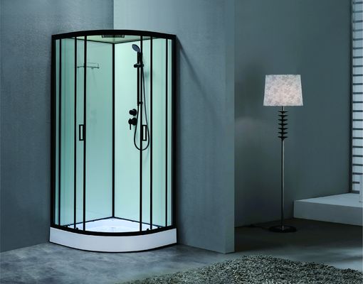Luxe douche met Matt zwart profiel en gehard glas voor Mordern